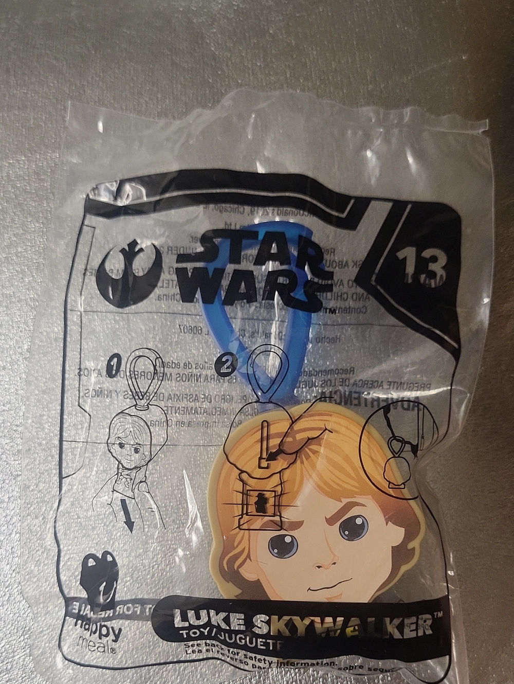 Star Wars Luke Skywalker Blue and Blonde Kids Bag Charm
